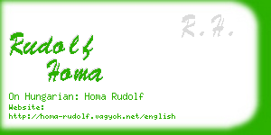 rudolf homa business card